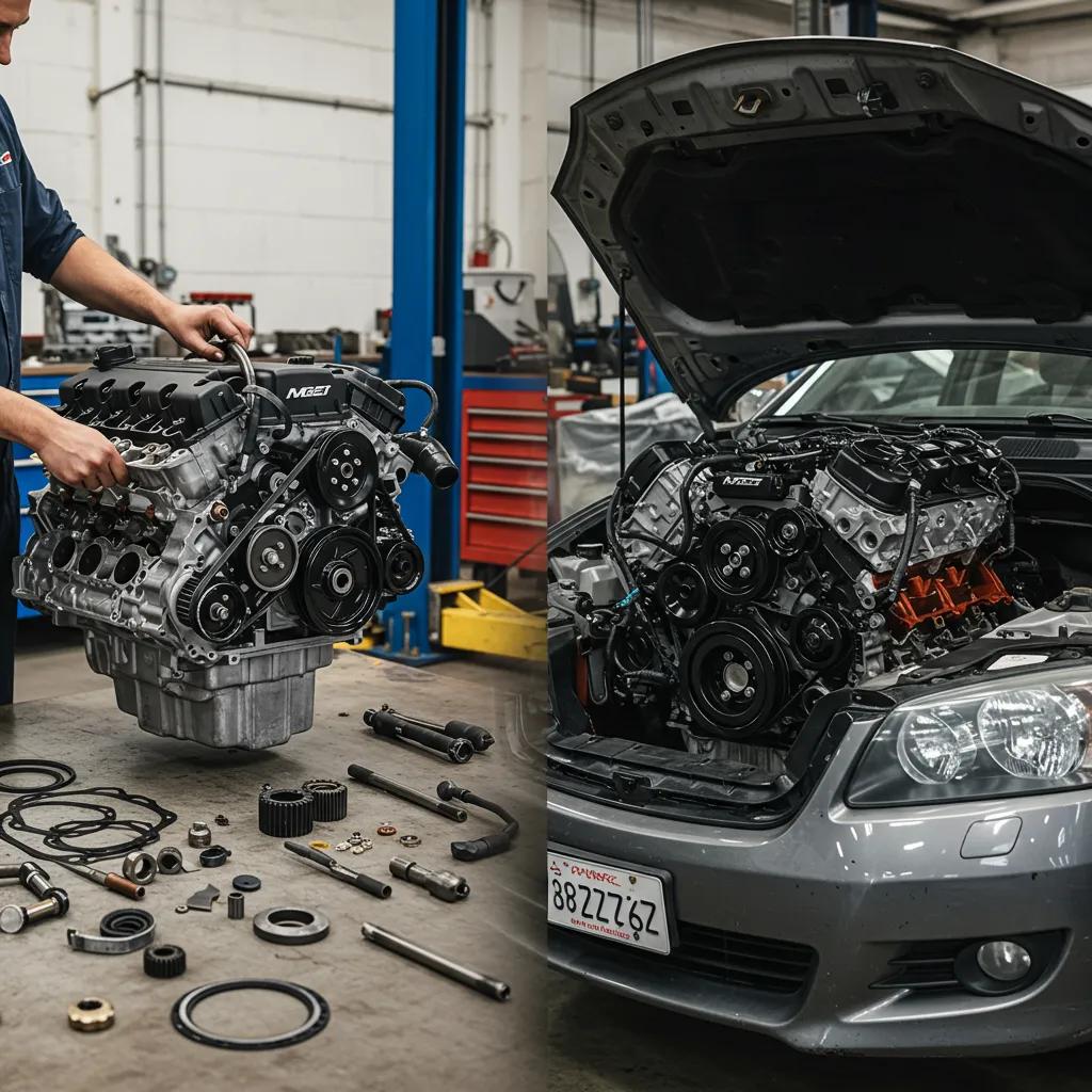 Mechanic inspecting a car's cooling system for overheating issues