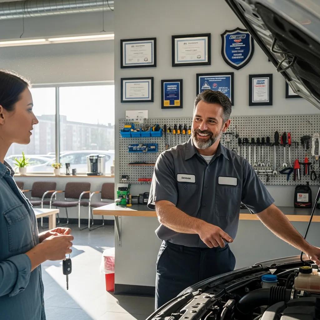 Blackstone technician explaining a repair to a customer — certified and transparent