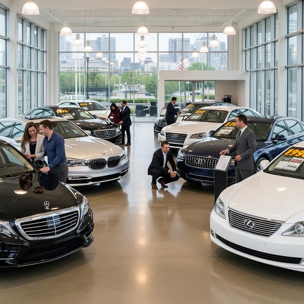 Luxury car dealership in Columbus with diverse used luxury vehicles