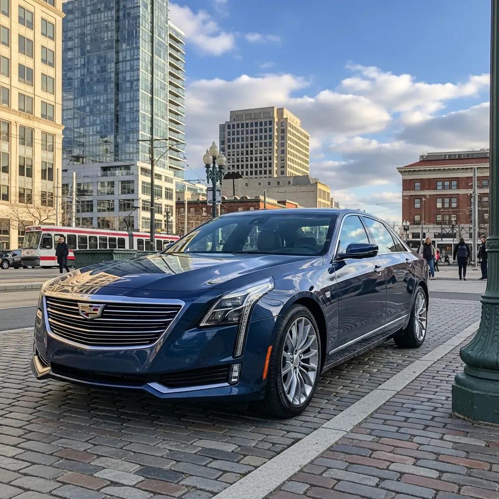 Luxury used Cadillac sedan in Columbus, OH, highlighting elegance and style