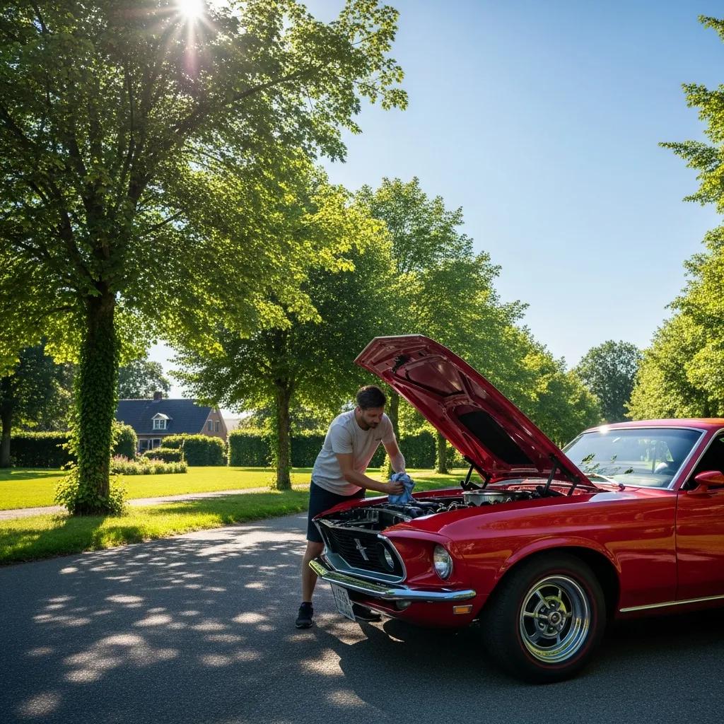 Checking coolant in summer to prevent overheating