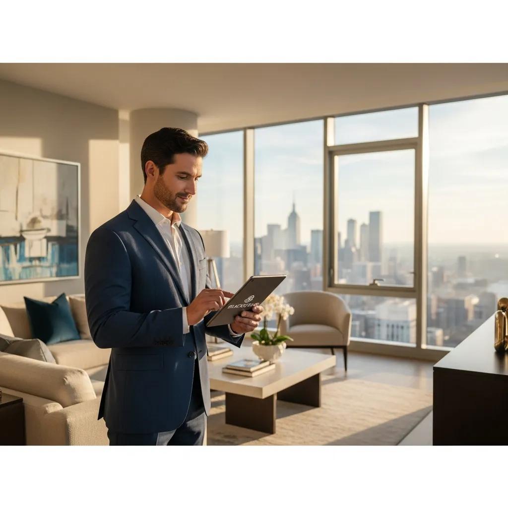 Real estate professional conducting a property inspection